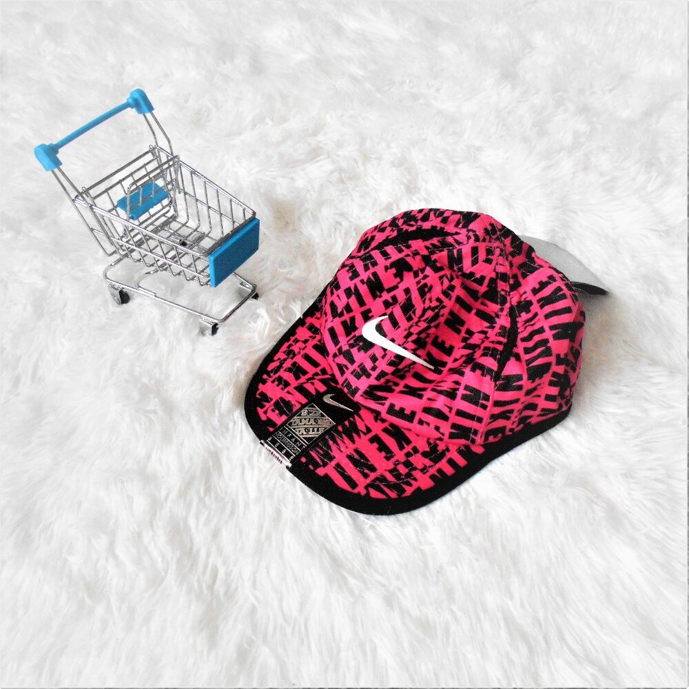 Nike Featherlight Dri Fit Hat Infant Girl Pink Black 2-24M Cap 2628-A1U